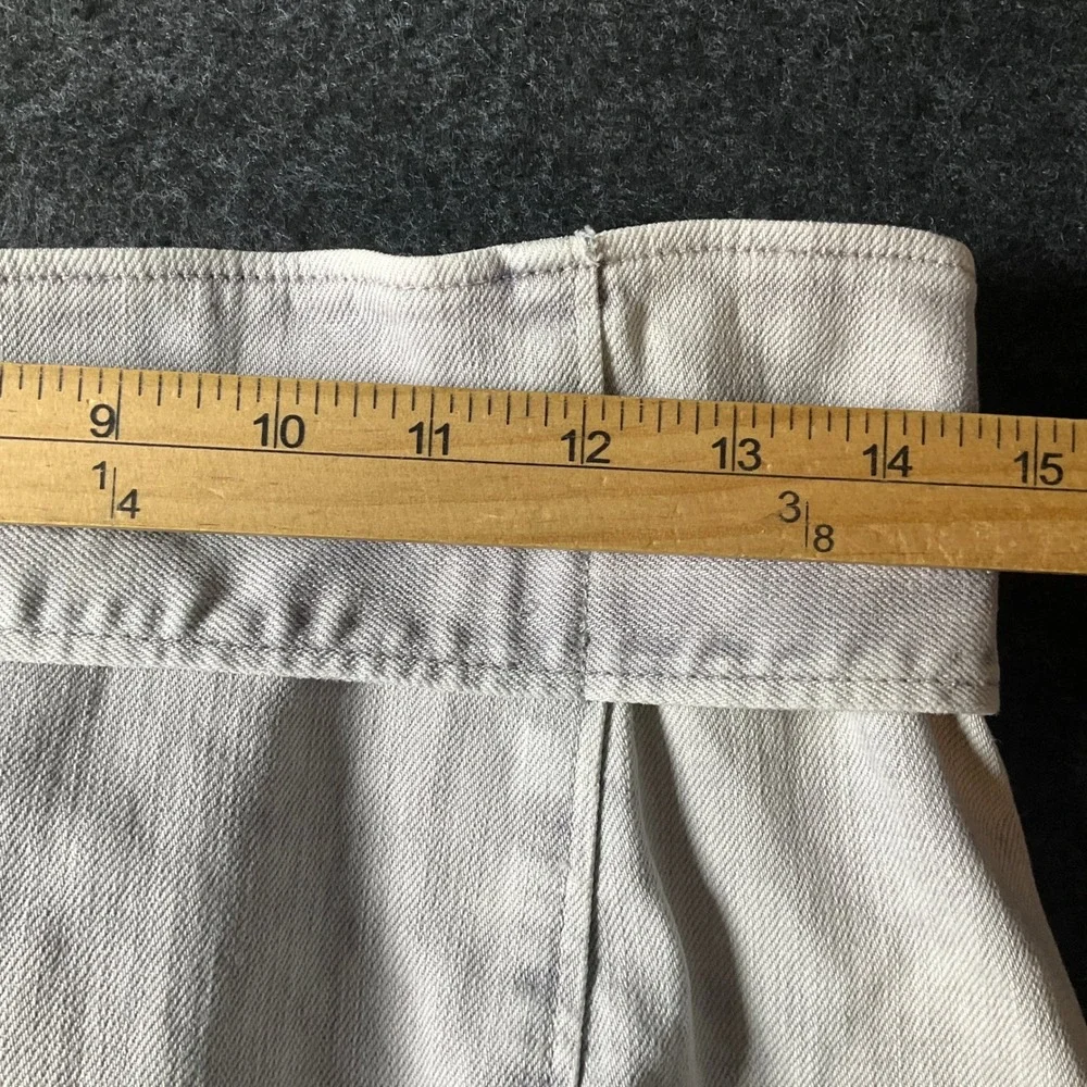 La Vie Rebecca Taylor Skirt Women 28 Grey Denim Belted Utility Mini Classic Boho